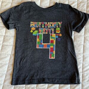 5/$15 Closet Sale! Birthday Boy 4 years old, Lego Tee